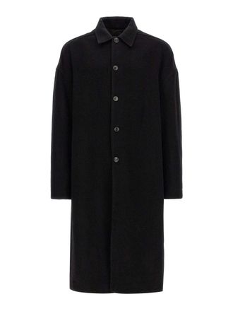 Rick Owens buttoned brad coat