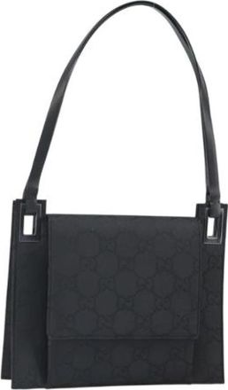 Gucci Pre-owned Nylon Schoudertas - Dames - Vintage Schoudertas - Zwart - ONE Size - Nylon - Vintage