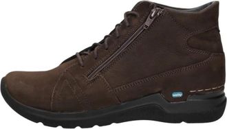 Wolky Why Enkellaars - Dames - Veterlaarzen - Bruin - 44 EU - Wol - Schoenen