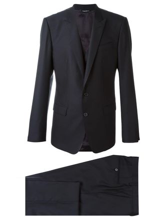 Dolce & Gabbana two piece suit - men - Silk/Cotton/Cupro/Viscose/Virgin Wool - 48 - Blue