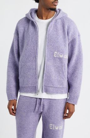 Elwood Hooded Zip Cardigan in Lavender at Nordstrom, Size Xx-Large