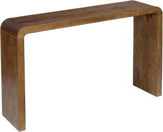 Sweeek Consola ex&oacute;tica de madera de acacia, 120cm, nogal