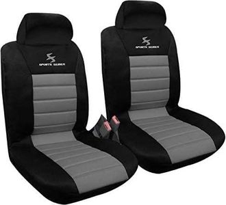 Woltu Woltu Coprisedili Auto Anteriori Seat Cover Universali Protege Sedile 2pz Grigio