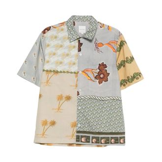 Paul Smith Short Sleeve Shirts, male, Multicolor, L, Floral Short Sleeve Shirt