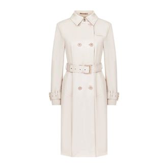 Herno Trench Coats, female, White, Size: 2XL Trench Coat