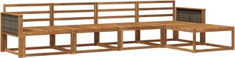 vidaXL Conjunto De Sof&aacute;s De Exterior 5 Uds. Natural Vidaxl