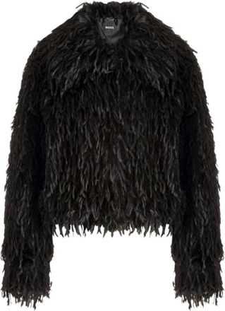 HUGO BOSS Giacca in Ecopelliccia - - Jackets - Donna - Nero - S
