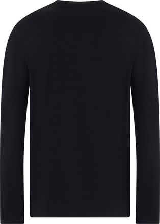 HUGO BOSS Mens Long-Sleeve T-Shirt Black Cotton T-Shirts And Polos