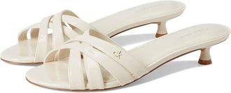 Calvin Klein Gabbie Womens Wedge Shoes Ivory Patent : 6.5 M, Faux Leather