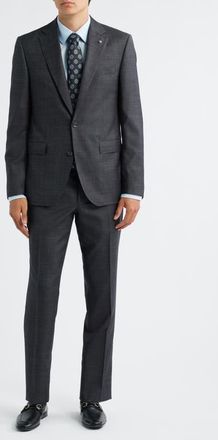 Jack Victor Esprit Charcoal Grey Mélange Wool Suit at Nordstrom, Size 40Regular