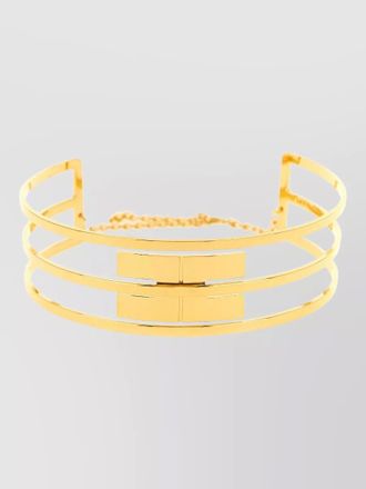 Elisabetta Franchi logo chain bracelet gold tone adjustable