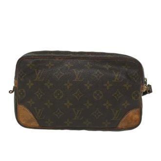 Louis Vuitton Pre-owned Clutches, female, Brown, Size: ONE SIZE Pre-owned Monogram Canvas Clutch