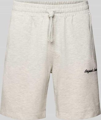 Jack & Jones Jack & Jones Shorts mit Label-Stitching Modell KARL in Hellgrau Melange, Gr&ouml;&szlig;e XXL