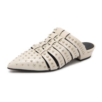 Mimmu Mules, female, White, Size: 8 US M924M2 Naplak Sabot Slipper