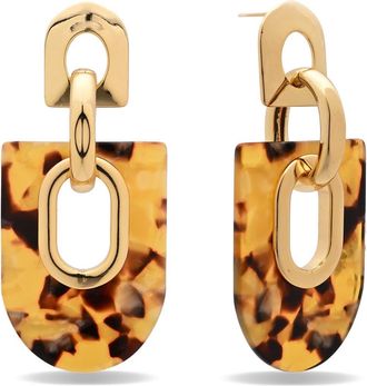 Eye Candy Los Angeles Yvette Statement Drop Earrings in Gold at Nordstrom Rack