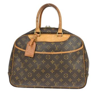 Louis Vuitton Deauville Handbag Monogram Canvas Brown Canvas Handbag (Pre-Owned)