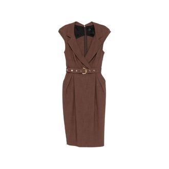 Pinko Midi Dresses, female, Brown, Size: XS Amadine Midi Dress