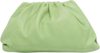 Bottega Veneta Pre-owned Clutches, female, Green, Size: ONE SIZE Pre-owned Leather Clutch