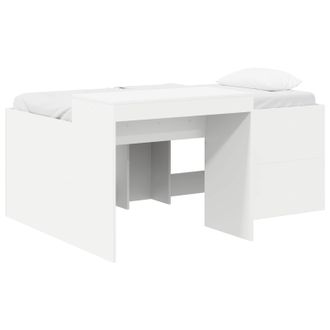 vidaXL Cama Alta Para Ni&ntilde;os Con Escritorio Blanco 80 X 160 Cm Vidaxl