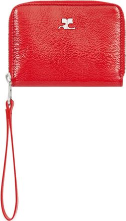 Courr&egrave;ges Portafoglio compatto con zip - Rosso