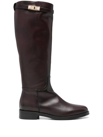 Paola Parisi Roma 30mm buckle-detail boots - Brown
