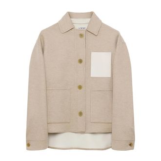 Loewe Giacca Workwear in lana e cashmere - - Jackets - Donna - Beige - 3XS