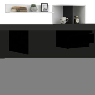 Dmora Escritorio Thiesi, 7 Estantes, 2 Cajones, 4 Compartimentos, 120x60x74h Cm Blanco