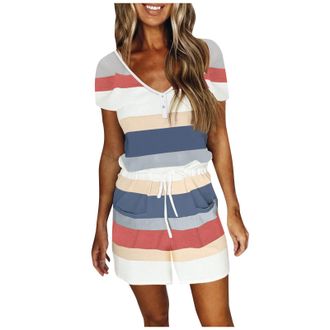 Generic All in One Jumpsuit Women Short - Striped Jumpsuits for Women UK - Petite Jumpsuit LadiesJumpsuit Size 14 Bandeau Playsuit Playsuit Size 18 Jumpsuits 