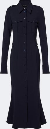 MUGLER Wool-blend shirt dress