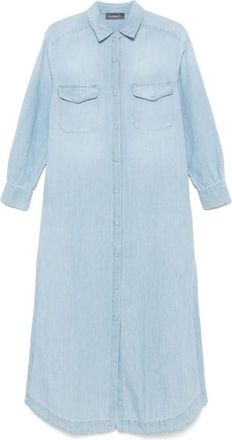 Lorena Antoniazzi Light Blue Denim Maxi Dress