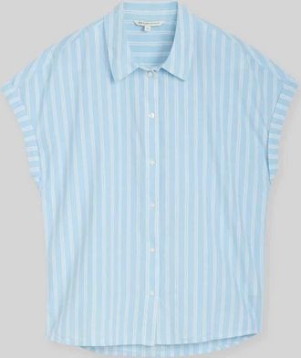 Tom Tailor Denim Relaxed Fit Bluse aus reiner Baumwolle in Hellblau, Gr&ouml;&szlig;e XL