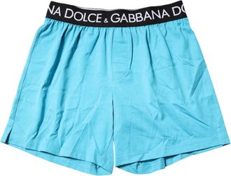 Dolce & Gabbana Blauwe Logo Taille Regular Boxer Shorts Ondergoed
