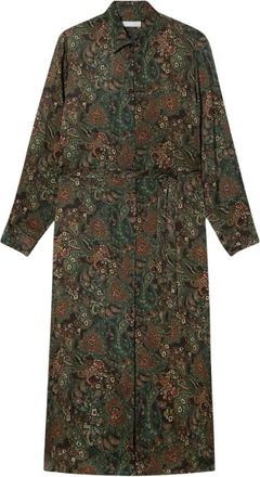 Brooks Brothers Paisley Maxi Shirt Dress - Dames - Shirt Kleedjes - Veelkleurig - M - Kleedjes