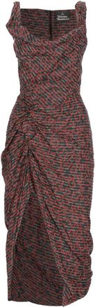 Vivienne Westwood Black Draped Sleeveless Cowl Neck Dress