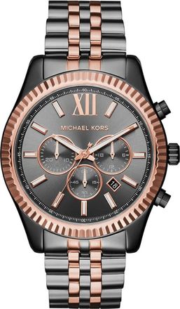 Michael Kors Mens Lexington MK8561 Chronograph Grey Dial 44mm Mens Watch Stainless Steel - One Size