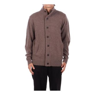 Barbour Cardigans, male, Brown, XL, Maglia Cardighan