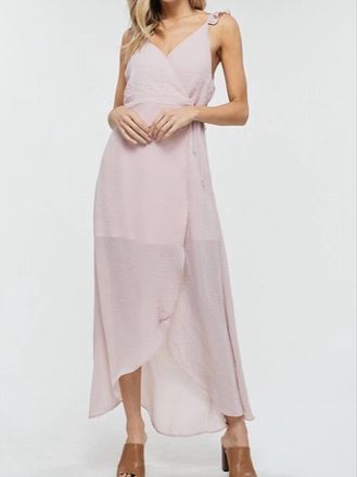Crescent Samantha Surplice Maxi Dress In Mauve
