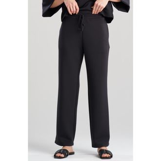 Natori Udon Scuba Knit Pajama Pants in Black at Nordstrom, Size X-Small