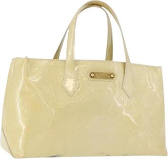Louis Vuitton Pre-owned Handbags, female, Beige, Size: ONE SIZE Pre-owned Vintage Patent Leather Hand Bag
