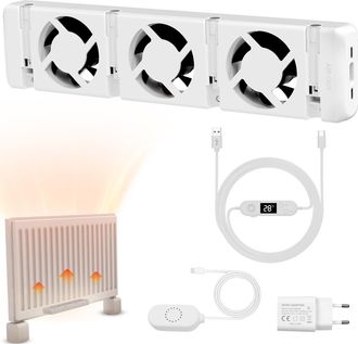 OEM Ventilador De Radiador 3.0, Amplificador Inteligente De Radiador, Velocidad Ajustable Con Termostatos, Ventilador De Calefacci&oacute;n Silencioso, Ahorra En