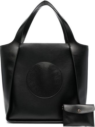Stella McCartney Stella perforated-logo tote bag - women - Polyamide/Polyester/Polyurethane/Polyurethane - One Size - Black