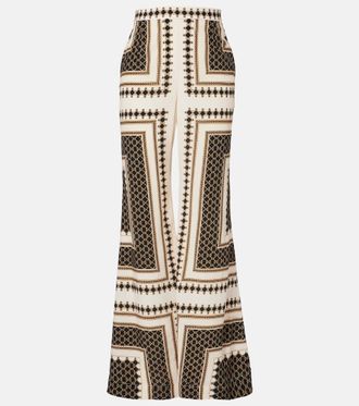 Zimmermann Printed wide-leg pants