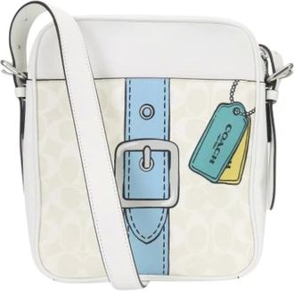 Coach Pre-owned Cross Body Bags, female, White, Size: ONE SIZE Pre-owned Hudson PVC Shoulder Bag
