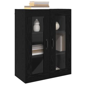 Berkfield Home Hanging Wall Cabinet Black 69.5 x 34 x 90 cm Engineered wood