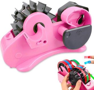 OEM Dispensador De Cinta, Distribuidor De Cinta Magn&eacute;tica Semiautom&aacute;tico, Cinta De 35 Mm, Longitud Ajustable, Rosa, Con Ranura, 19 X 10 X 12,5 Cm