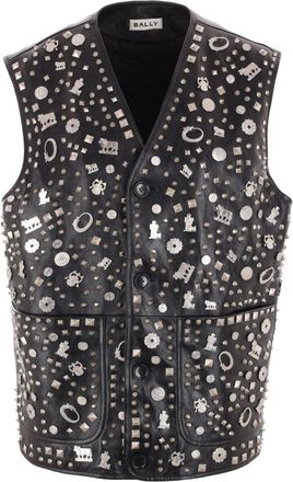 Bally Gilet con borchie - Nero