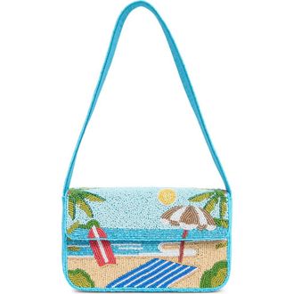 Collection XIIX Tropical Vacation Beaded Shoulder Bag in Teal Multi at Nordstrom Rack