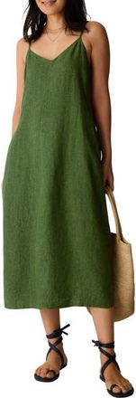 Eileen Fisher Organic Linen Lantern Shift Dress in Field at Nordstrom, Size X-Large