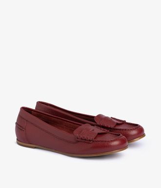 Pedro Garcia Red leather ballet-style loafer | Inara | Fall-winter 26 |