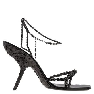 Ferragamo Calypso X5 Bejeweled Sandals, Size 10 B